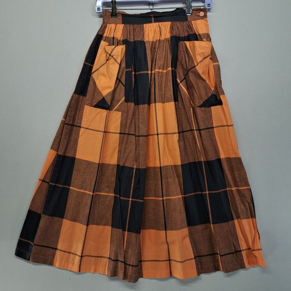 Vintage Long Skirt Lot of 7 Plaid Solid Size 2 XS / S 70s 80s Blake Russ Togs - Picture 14 of 16
